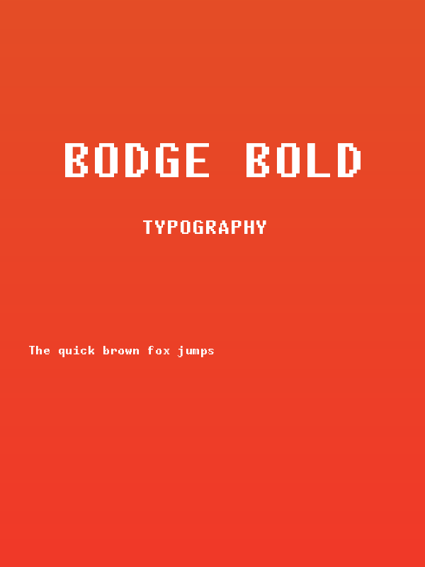 Bodge Bold Poster