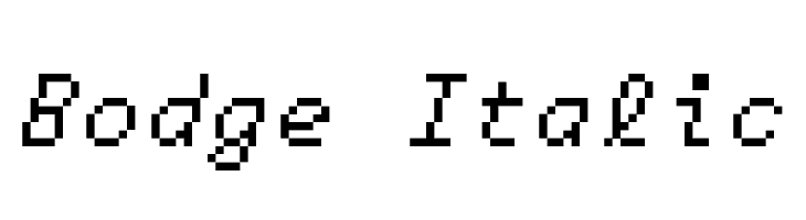 Bodge Italic  フリーフォントのダウンロード