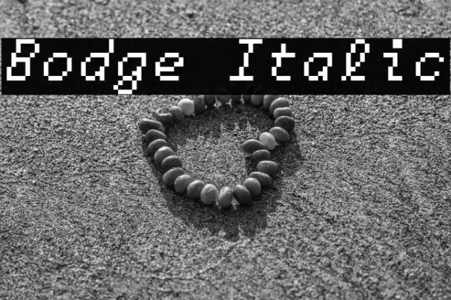 Bodge Italic Font examples