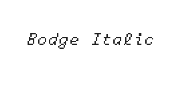 Bodge Italic Logo