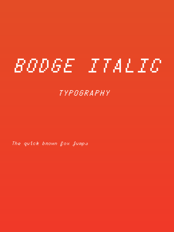 Bodge Italic Poster