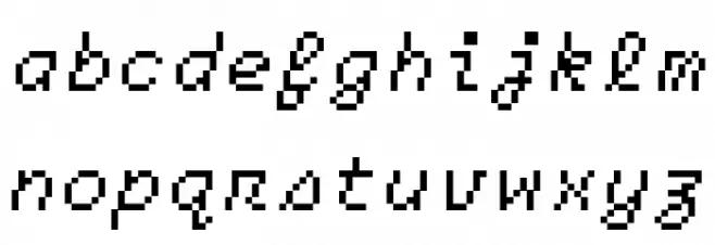 Bodge Italic Font Litere mici