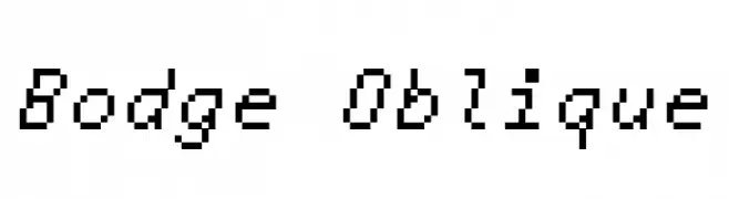 Bodge Oblique  Frei Schriftart Herunterladen
