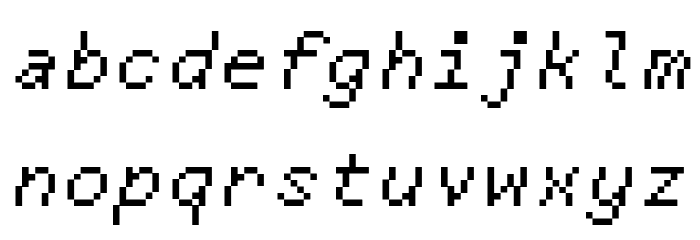 Bodge Oblique Font LOWERCASE