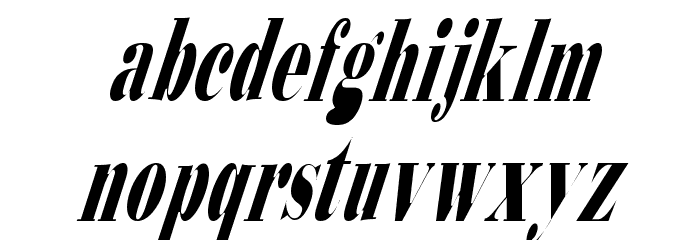 Bodidly-Conde 2 Font LOWERCASE