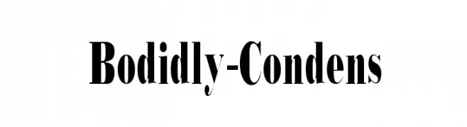 Bodidly-Condens  नि: शुल्क फ़ॉन्ट्स डाउनलोड