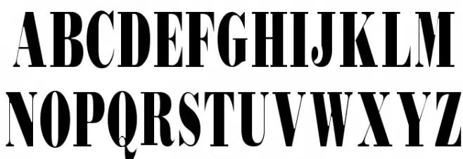 Bodidly-Condens Schriftart Groß
