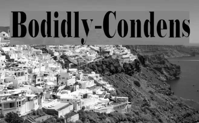 Bodidly-Condens フォント examples
