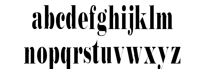 Bodidly-Condens Font LOWERCASE