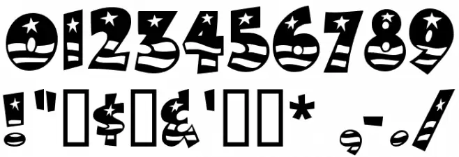 BodieMF Flag Font OTHER CHARS