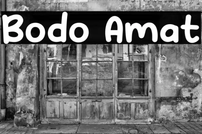 Bodo Amat Font examples