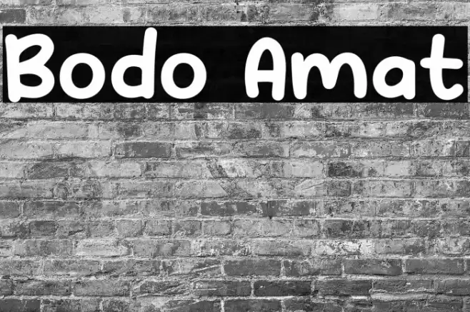 Bodo Amat Font examples