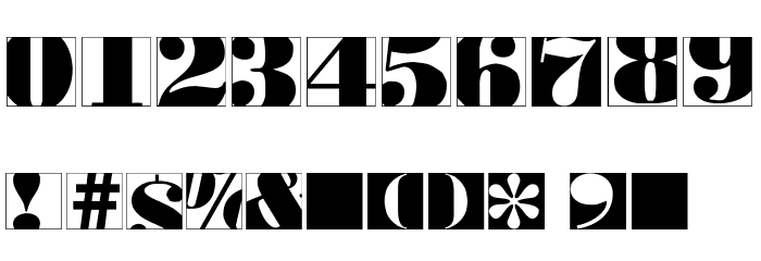 BodoblackSquaresInvers Font OTHER CHARS