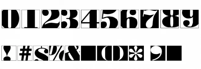 BodoblackSquaresInvers フォント その他の文字