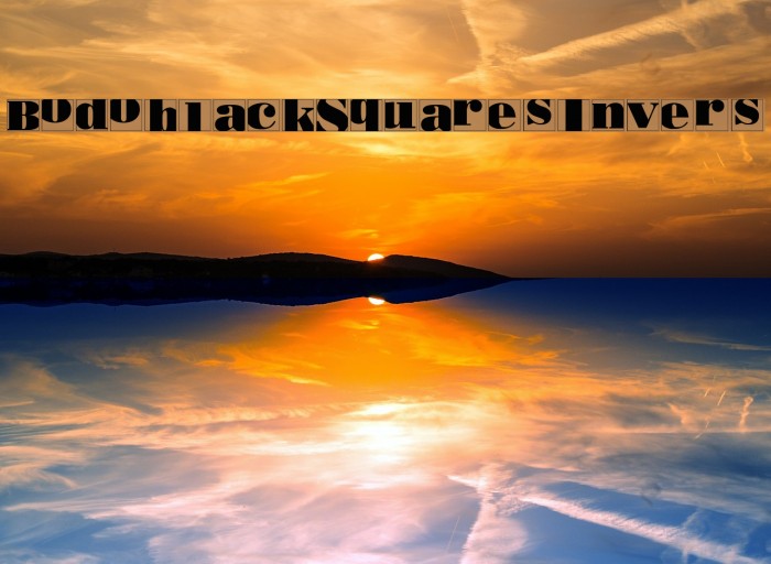 BodoblackSquaresInvers Font examples