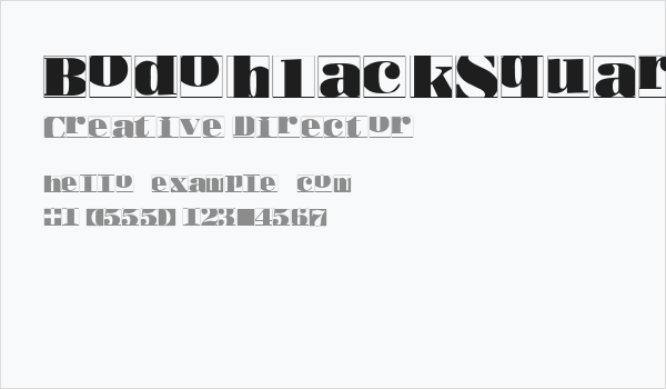 BodoblackSquaresInvers Business Card