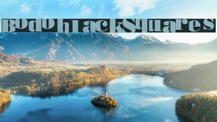 BodoblackSquares Font examples