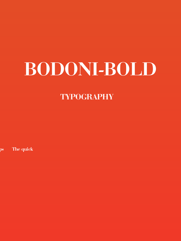 Bodoni-Bold Poster