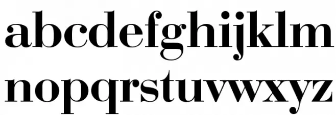 Bodoni-Bold Caratteri MINUSCOLO