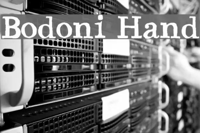 Bodoni Hand Font examples