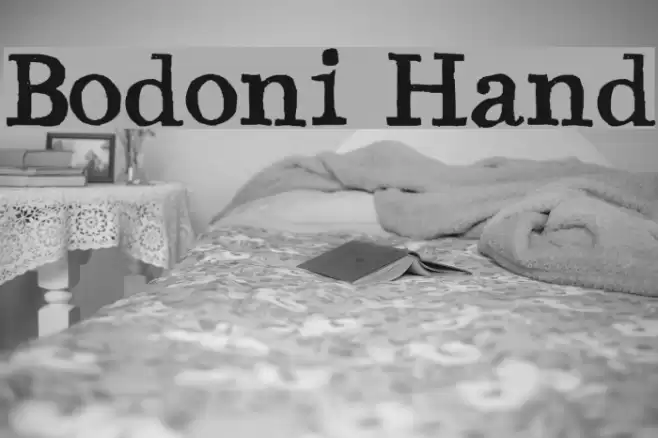 Bodoni Hand Font examples