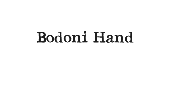 Bodoni Hand Logo