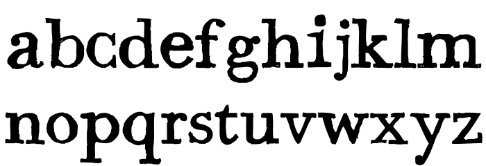Bodoni Hand Font LOWERCASE