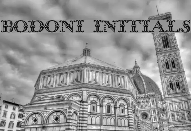 Bodoni Initials Font examples