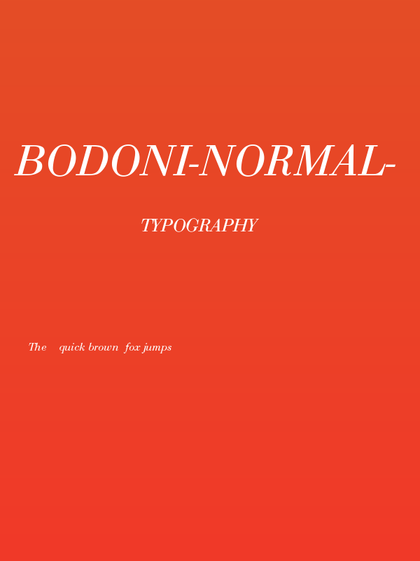 Bodoni-Normal-Italic Poster