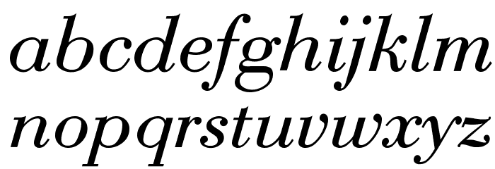 Bodoni-Normal-Italic Font LOWERCASE