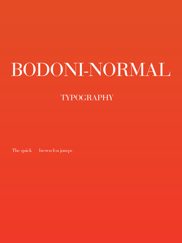 Bodoni-Normal Poster