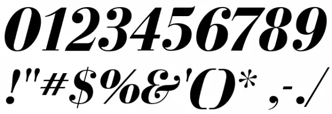 BodoniFLF-BoldItalic Font OTHER CHARS
