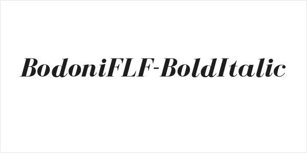 BodoniFLF-BoldItalic Logo