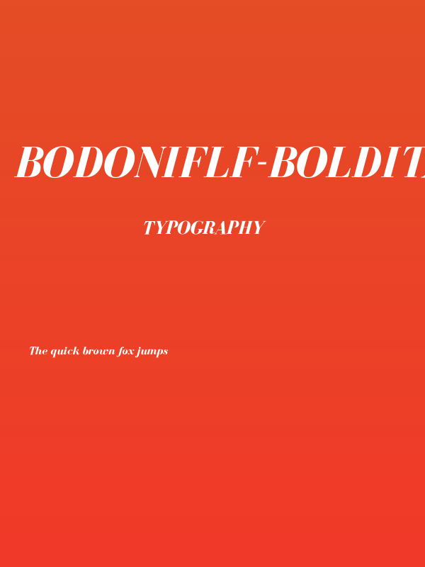 BodoniFLF-BoldItalic Poster
