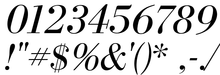 BodoniFLF-Italic Font OTHER CHARS