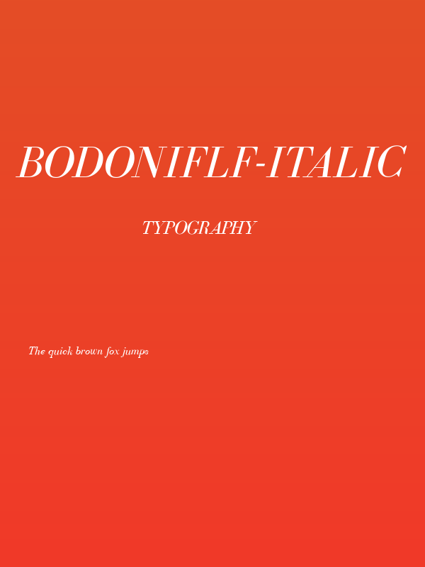 BodoniFLF-Italic Poster