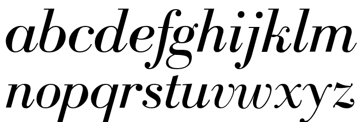 BodoniFLF-Italic Font LOWERCASE