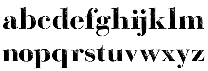 BodoniFragileDirt Font LOWERCASE