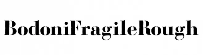 BodoniFragileRough  font caratteri gratis