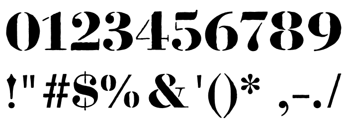 BodoniFragileRough Font OTHER CHARS