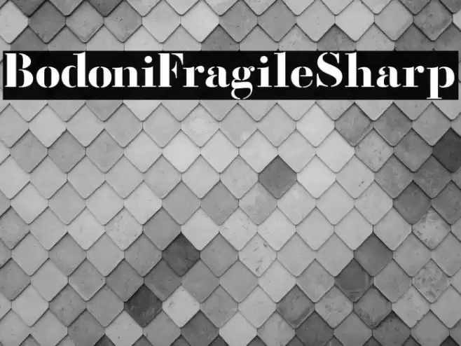 BodoniFragileSharp Font examples