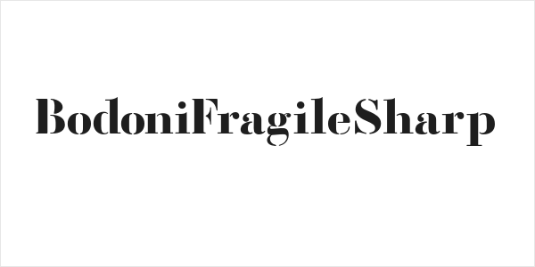 BodoniFragileSharp Logo