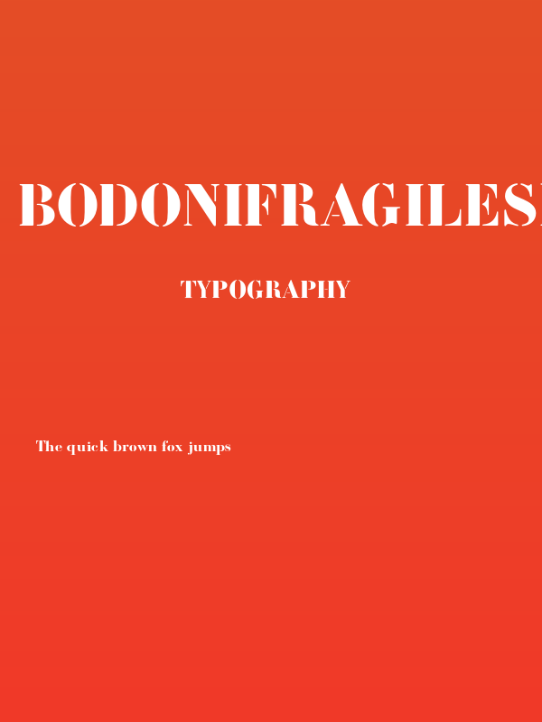 BodoniFragileSharp Poster
