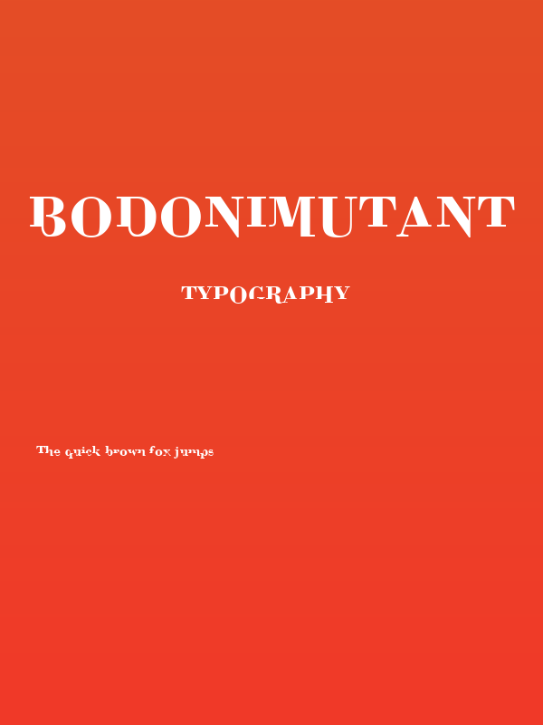 BodoniMutant Poster