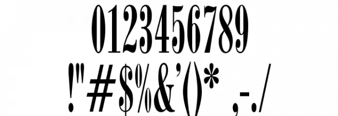 BodoniOpti-SemiCompressed Font OTHER CHARS