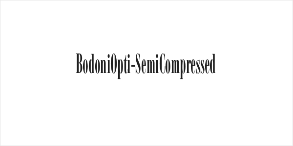 BodoniOpti-SemiCompressed Logo