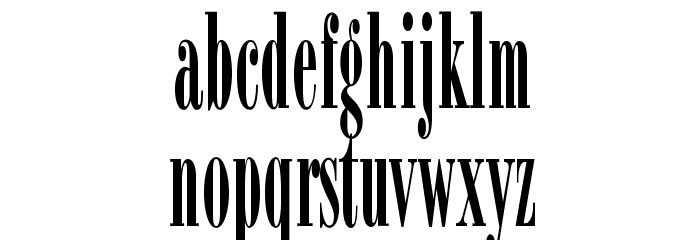 BodoniOpti-SemiCompressed Font LOWERCASE