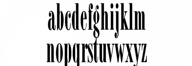 BodoniOpti-SemiCompressed Fuentes MINÚSCULAS