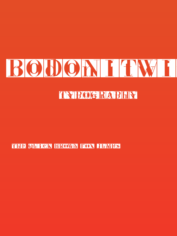 BodoniTwinsCaps Poster