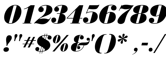 BodoniUltraFLF-Italic Font OTHER CHARS